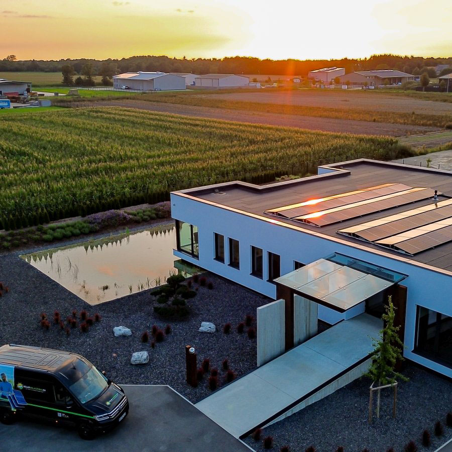 PV-Anlage für Gewerbebetrieb Flachdach